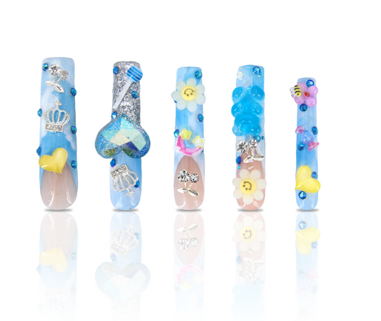 LH53【Shine your heart】 Handmade Press-on Nails